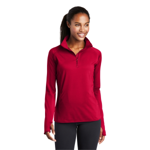 Sport-Tek® Ladies Sport-Wick® Stretch 1/2-Zip Pullover