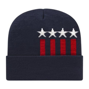 In Stock Stars and Stripes Knit Cap with Cuff